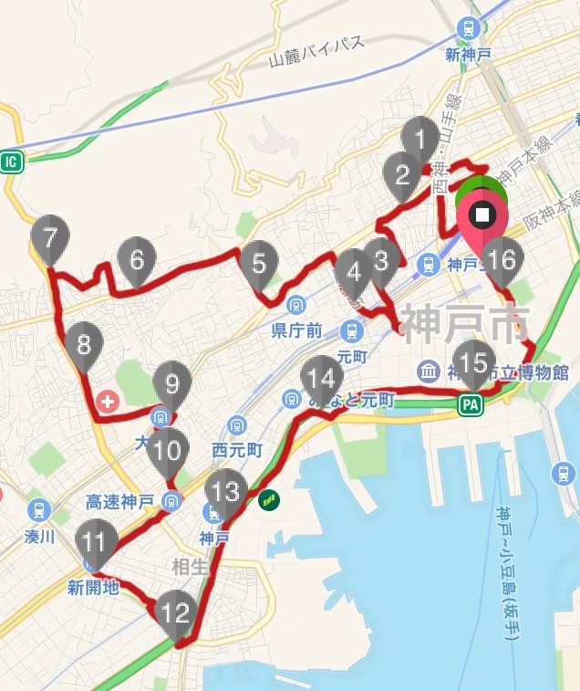 八社巡りコースマップ