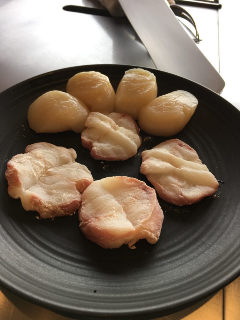 ホタテと白身魚のあんこう