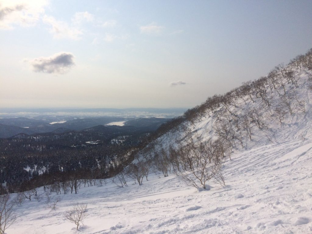 大雪山の斜面