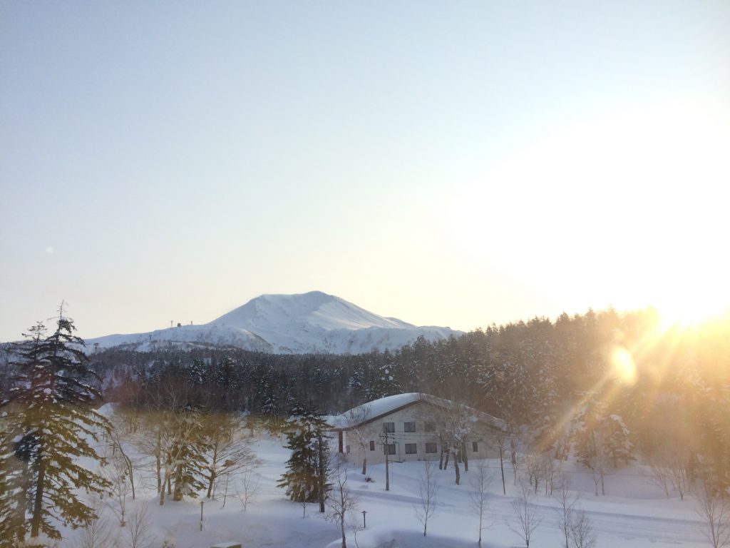 大雪山の朝焼け