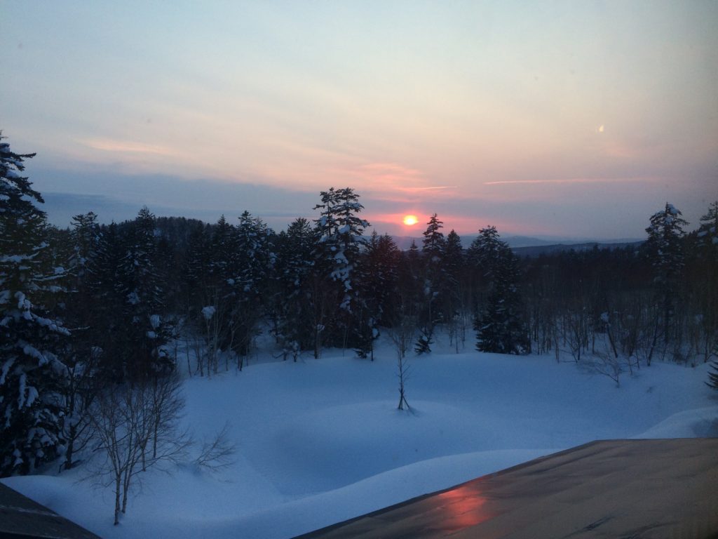 大雪山の夕焼け