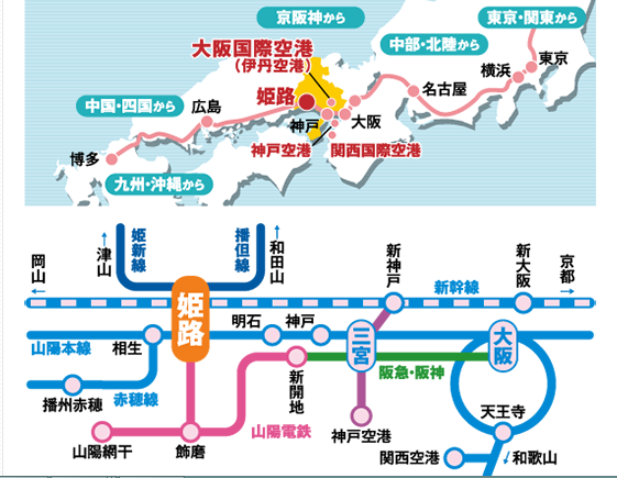 姫路城へのアクセス