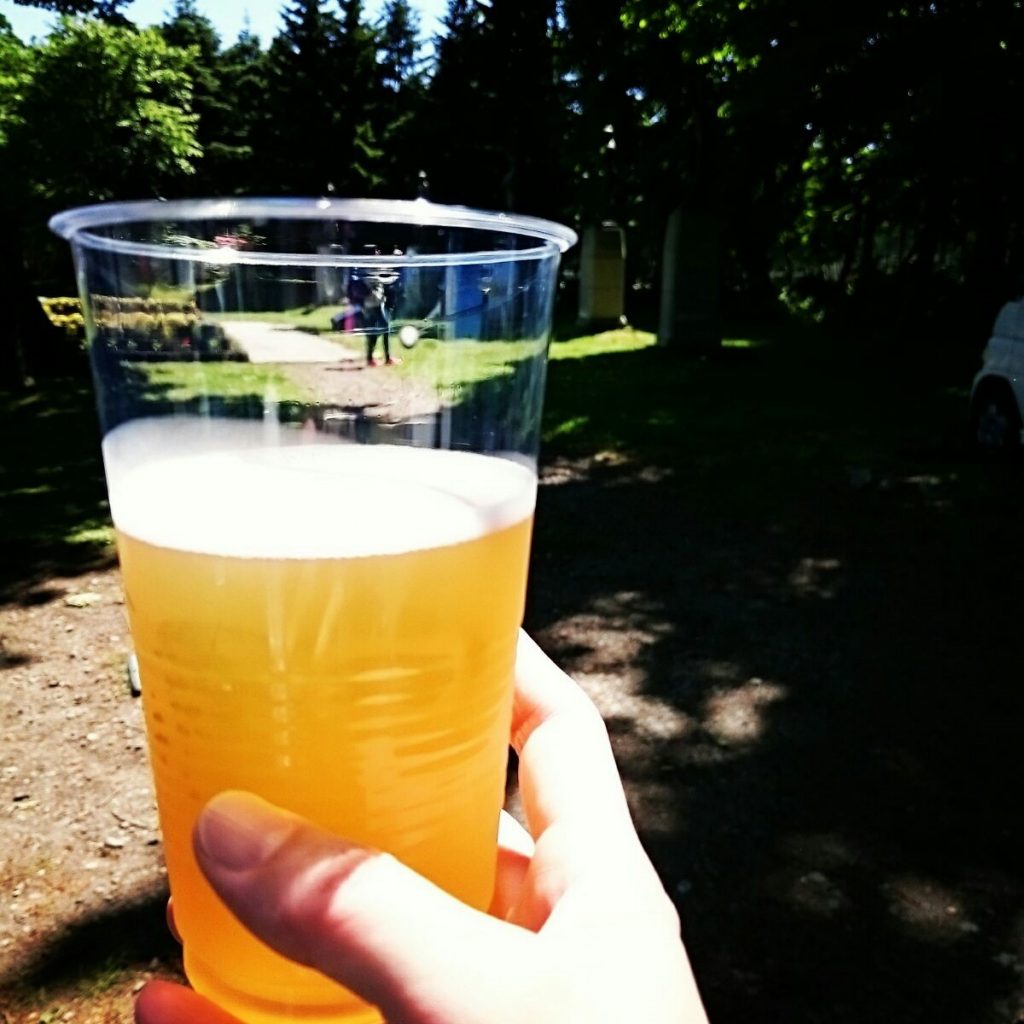 レース後のビール