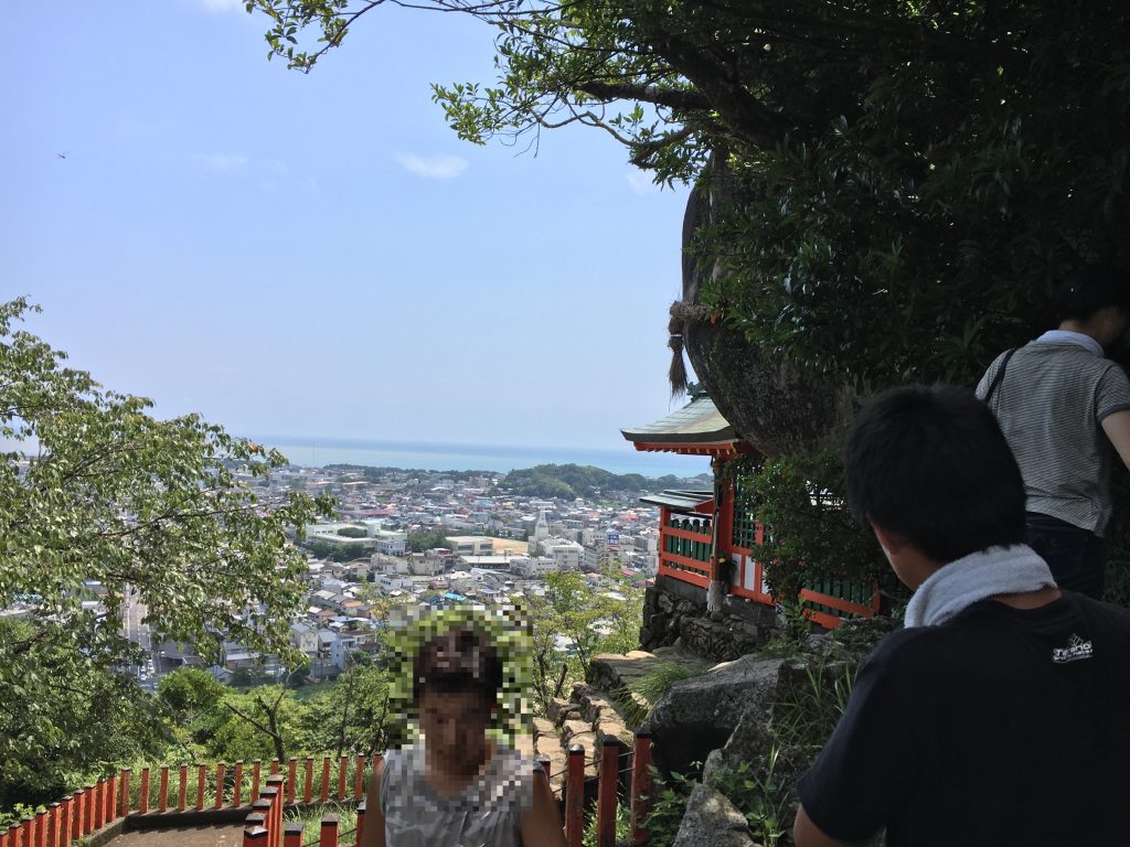 新宮市と熊野灘の景色