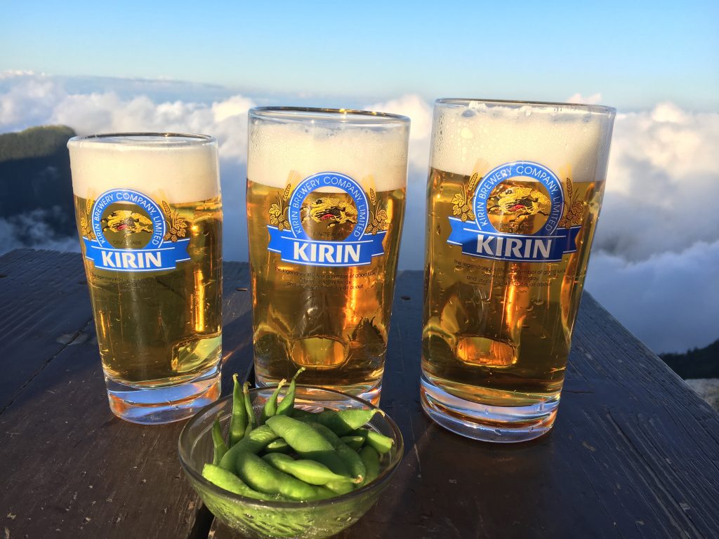 雲海とビール