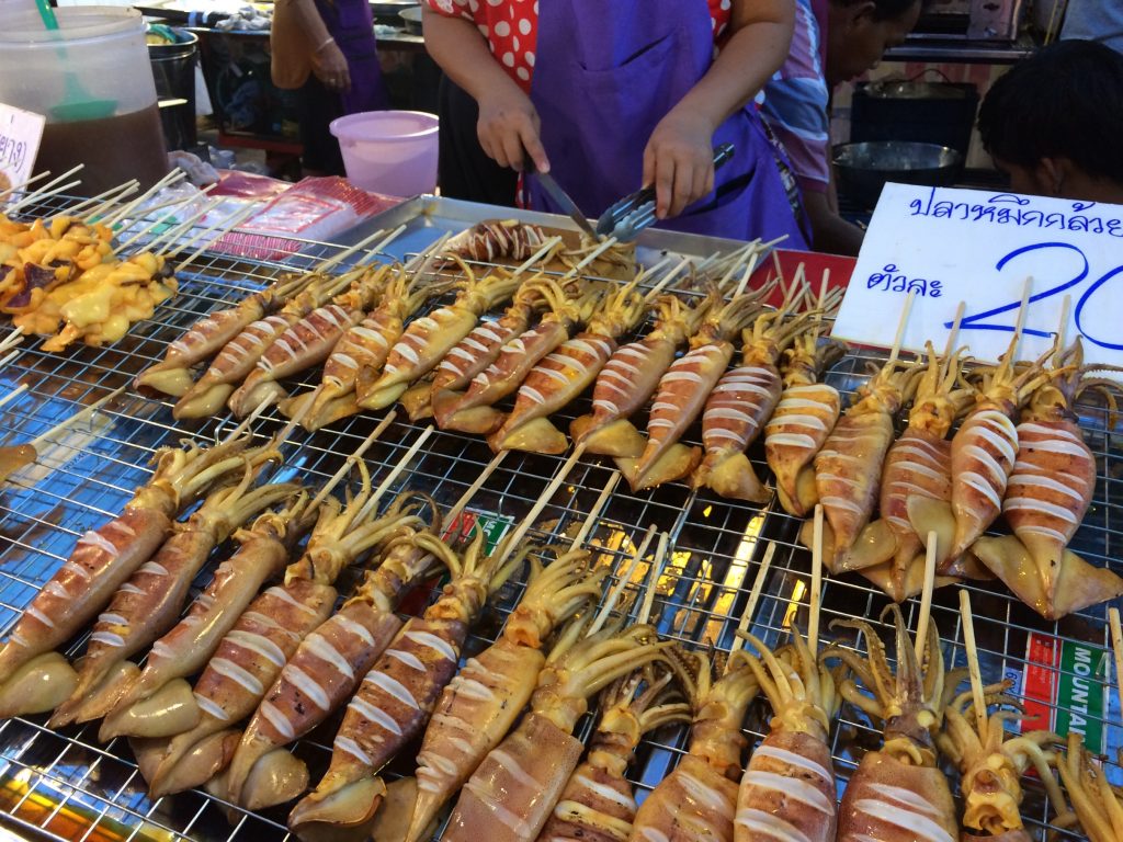 大量のイカ焼き