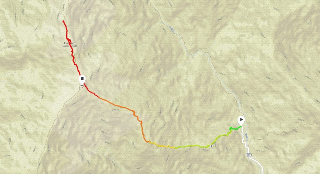 燕山荘GPSマップ