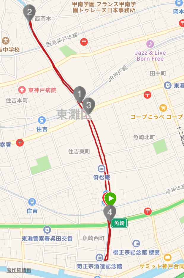 住吉川コース図