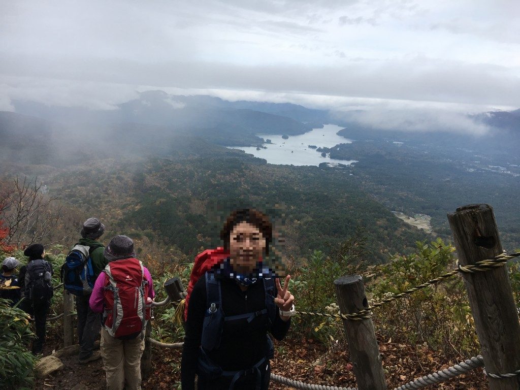磐梯山から眺める桧原湖