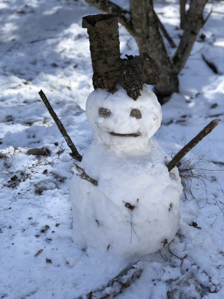 帽子と雪だるま