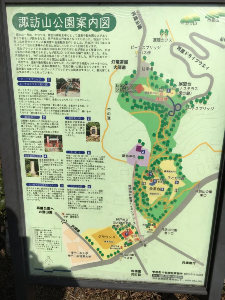 諏訪山公園案内図