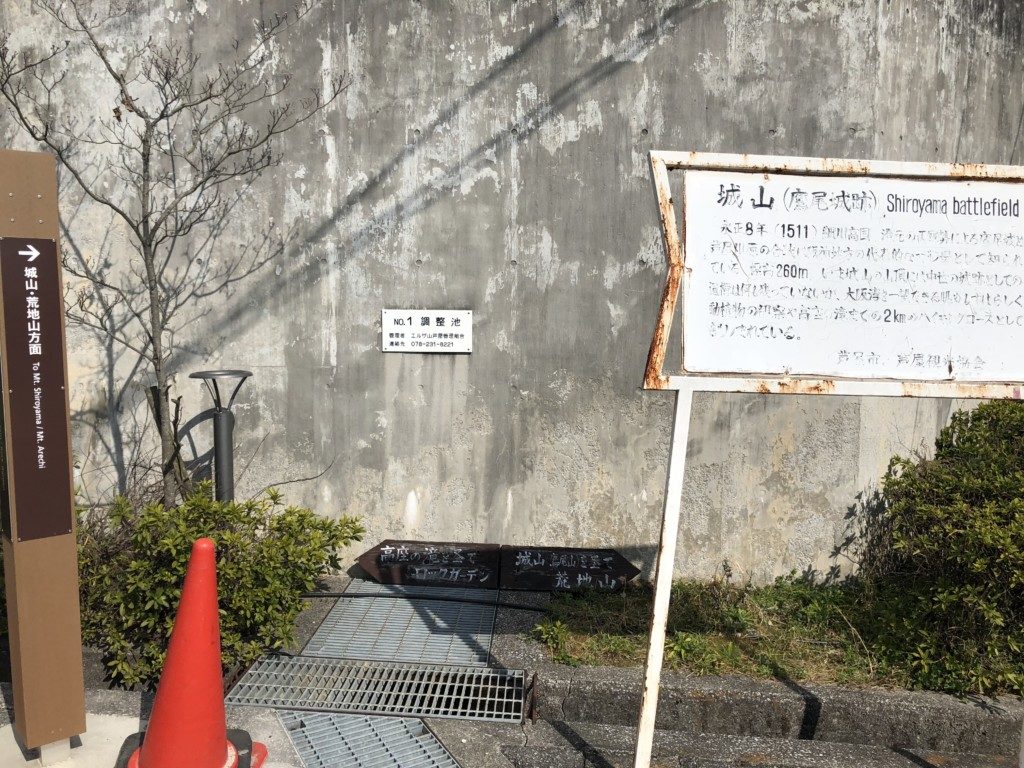 城山への分岐