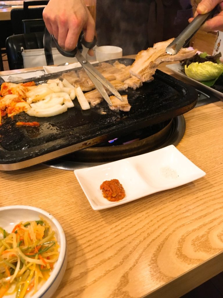 お肉とキムチ
