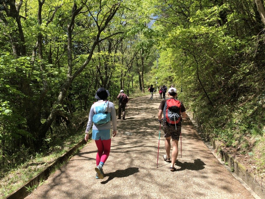 葛城山山頂付近の尾根道