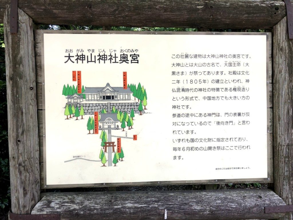 大神山神社奥宮の説明