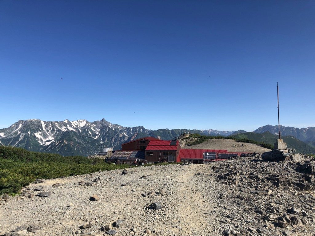 蝶ヶ岳山頂からの槍ヶ岳