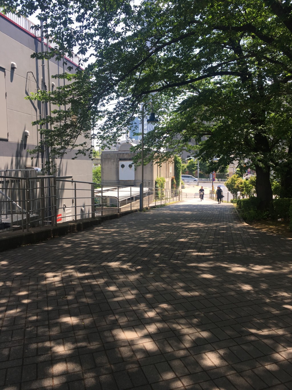 100メートル進み右へ行く道路