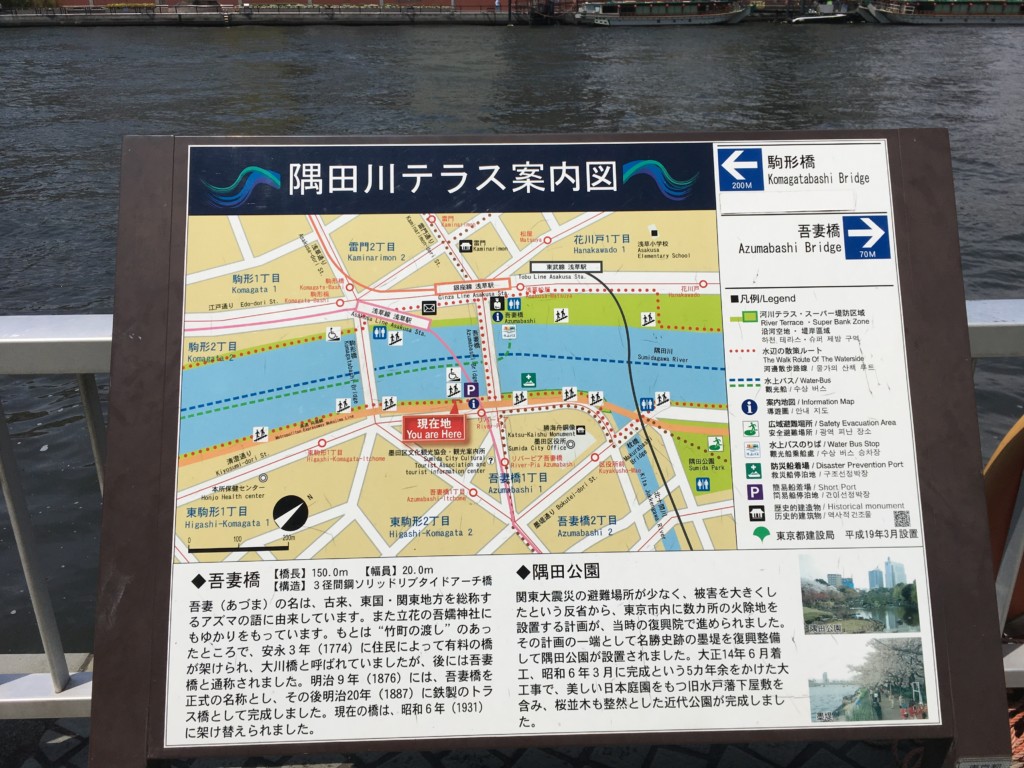 隅田川テラス案内図