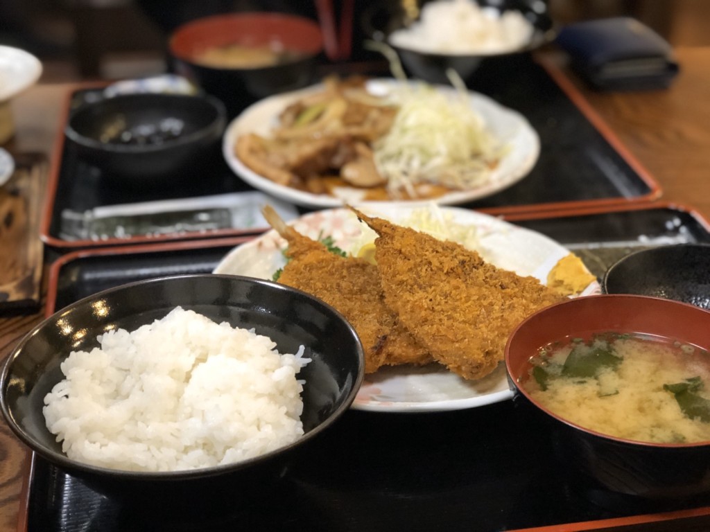 アジフライ定食アップ