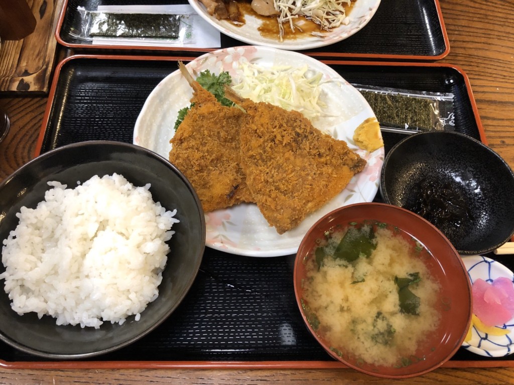 アジフライ定食